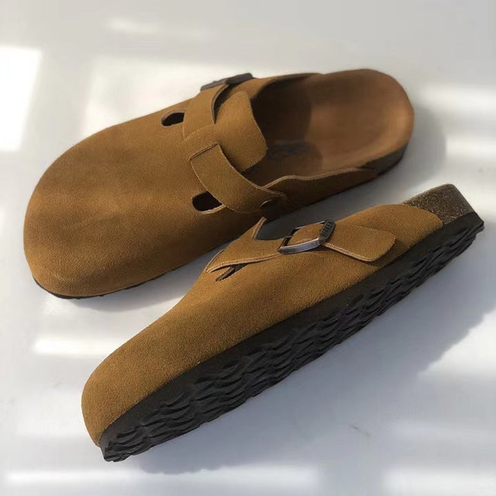 Unisex Lederslipper | Mit Schnallendetail